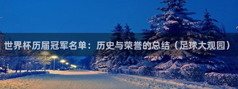 世界杯赛程表2026：世界杯历届冠军名单：历史与荣誉的总结（足球大观园）